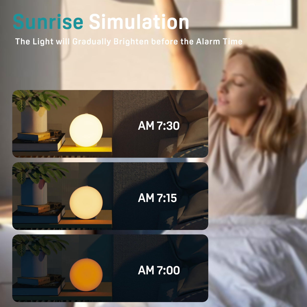 Oceanfront Sunrise Glow Alarm Clock