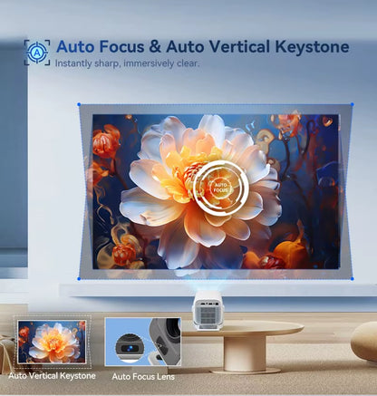 2026  X3Plus HD Projector 1080P Support 4K WIFI6 BT5.3 Android Projector Auto-Focus Auto-Keystone Home Theater Projector